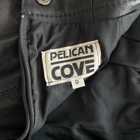 Vintage High Waisted Leather Skirt - Picture 7 of 9